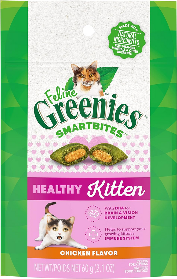 Greenies Feline Smart Bites Healthy Kitten Treats For Cats - 2.1 -oz bag - Cat Treats 1