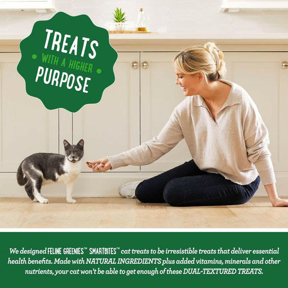 Greenies Feline SmartBites Skin & Fur Salmon Flavor  features
