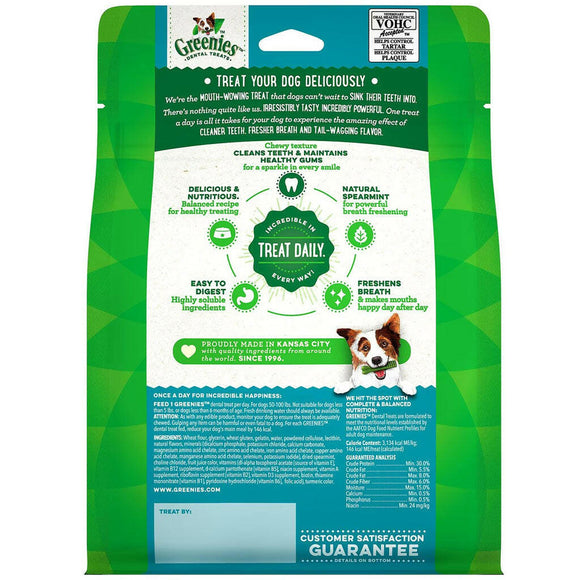 GREENIES Fresh Mint Large Dental Treats 8 count - Dog Dental Chews & Treats 8