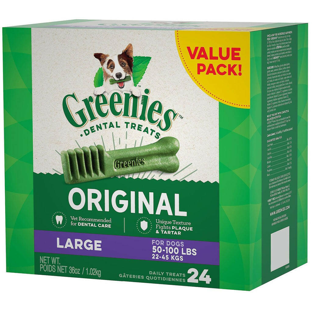 Combat Plaque with Greenies Dental Chews for Large Dogs