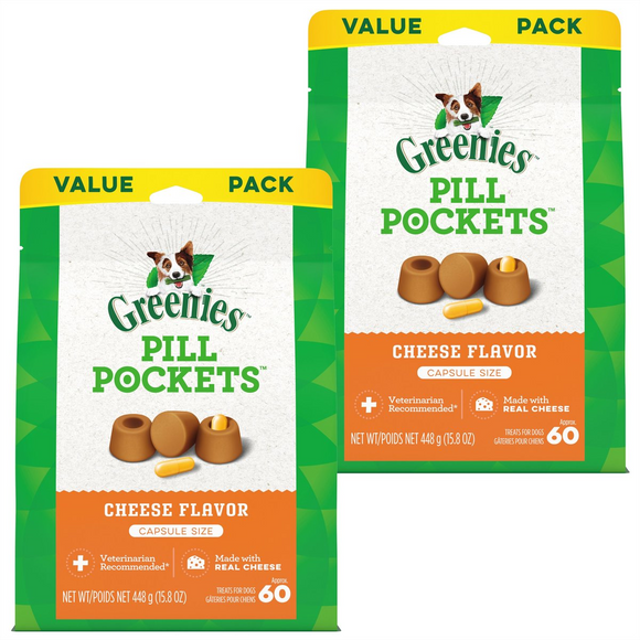 Greenies Pill Pockets Cheese Flavor Treats for Dogs Capsule Size - 120 count - Pet Vitamins & Supplements 11