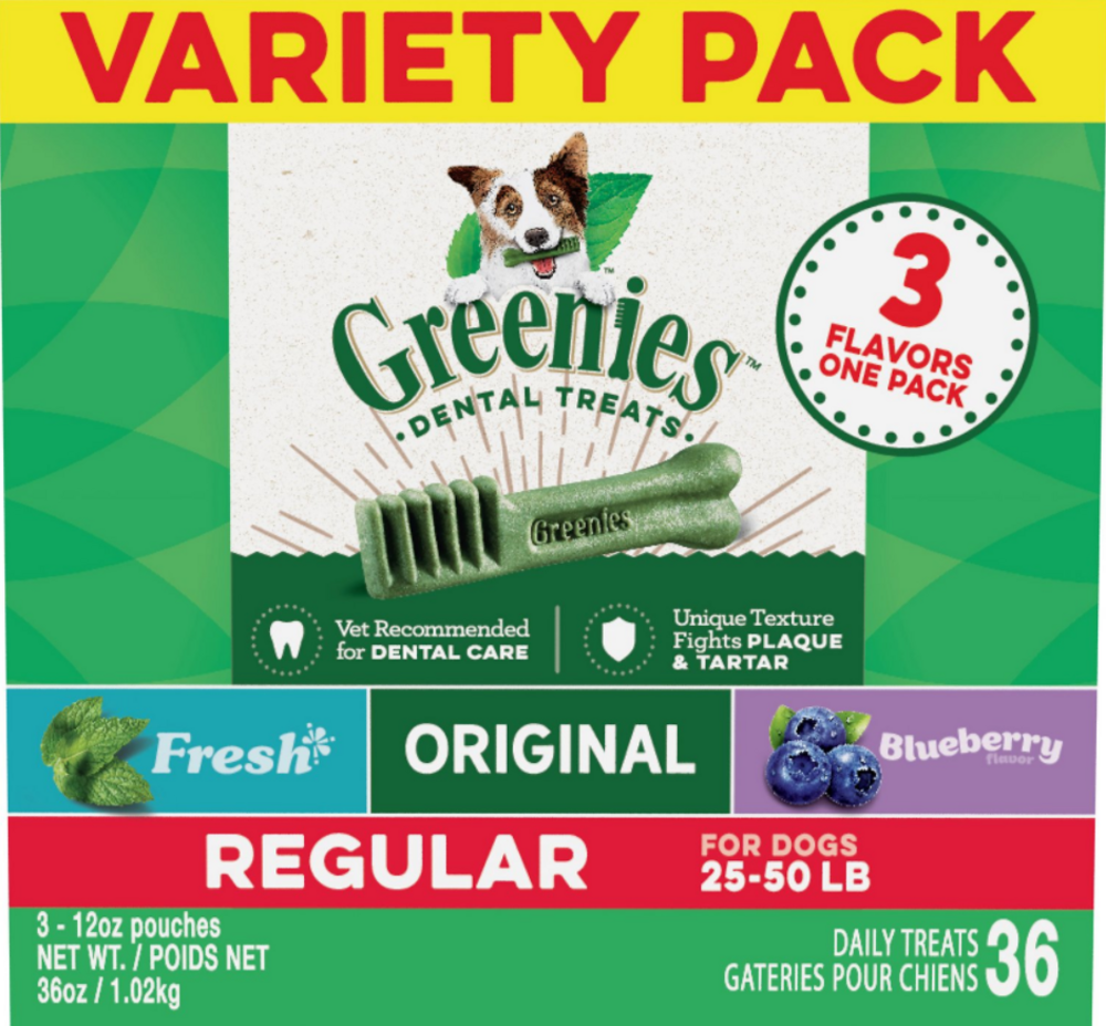 Greenies Regular Chews Flavored with Spearmint and