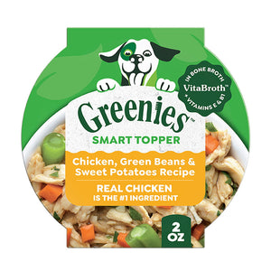 Greenies Smart Topper Chicken Green Beans & Sweet Potatoes Recipe for Dogs 2-oz case of 10 - Dog Food Toppers & Mixers 1