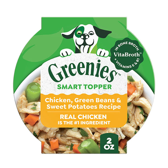 Greenies Smart Topper Chicken Green Beans & Sweet Potatoes Recipe for Dogs 2-oz case of 10 - Dog Food Toppers & Mixers 1