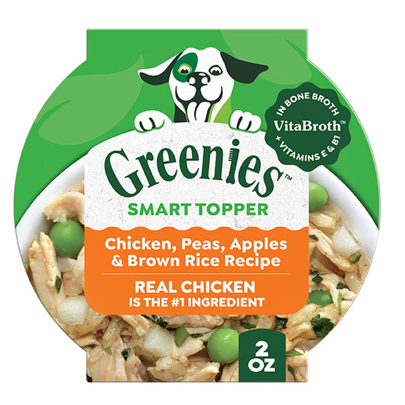 Greenies Smart Topper Chicken Peas Apples & Brown Rice Recipe for Dogs 2-oz case of 10 - Dog Food Toppers & Mixers 1