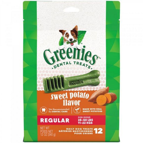 GREENIES Sweet Potato Regular Dental Treats - 12-ct - Dog Dental Chews & Treats 10