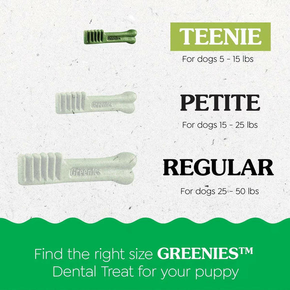 Greenies Teenie Puppy size