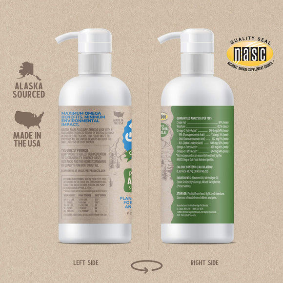 Grizzly Algal Plus Omega Fatty Acids Supplement