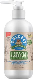 Grizzly Algal Plus Plant Based Omega Fatty Acid Supplement for Dogs & Cats - 8 ounce - Dog & Cat Supplements & Vitamins