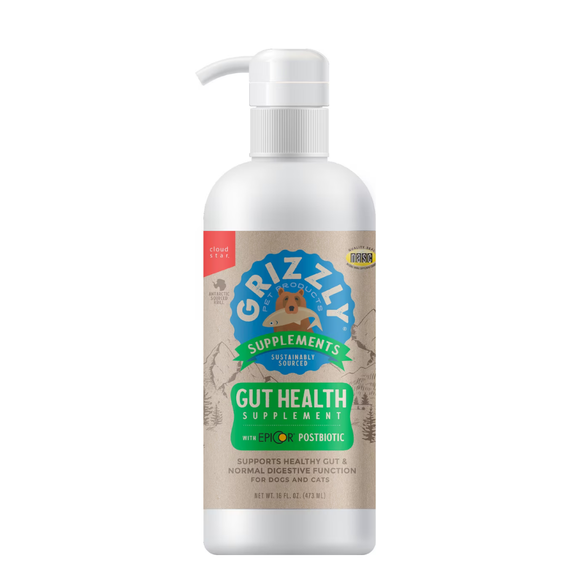 Grizzly Gut Health Liquid Supplement for Dogs & Cats - 16oz - Supplements & Vitamins for Dogs & Cats 1