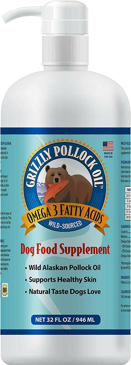 Grizzly Pollock Oil Supplement - 32 ounce - Dog Supplements & Vitamins 1