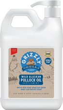 Grizzly Wild Alaskan Pollock Oil Supplement for Dogs & Cats - 64 ounce - Dog Supplements & Vitamins 10