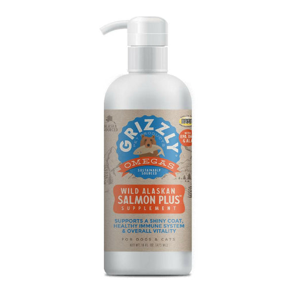 Grizzly Salmon Oil Omega Plus Supplement For Dogs - 16 oz - Dog Food 9
