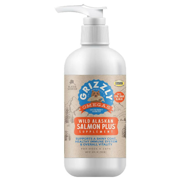 Grizzly Salmon Oil Omega Plus Supplement For Dogs - 8 oz - Dog Food 11