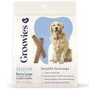 Groovies Senior Dental Chews for Extra Large Dogs 51-100+ lbs - 18 chews - Dog Treats 9
