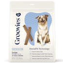 Groovies Senior Dental Chews for Large Dogs 25-50 lbs - 27 chews - Dog Treats 10