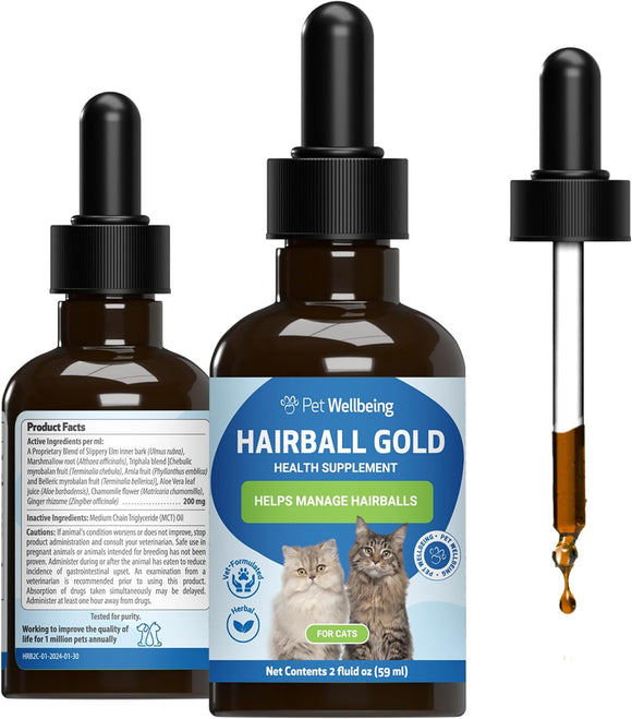 Hairball Gold- Help for Cat Hairballs - 2-oz - Cat Health Care & Wellness 1