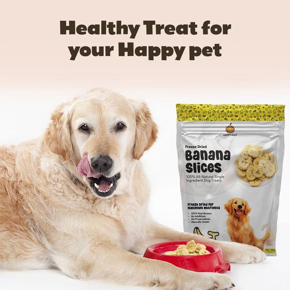 Happy Olly Happy Olly Freeze Dried Banana Slices- Single Ingredient Dog Treats 2-oz - Dog Treats & Chews 3