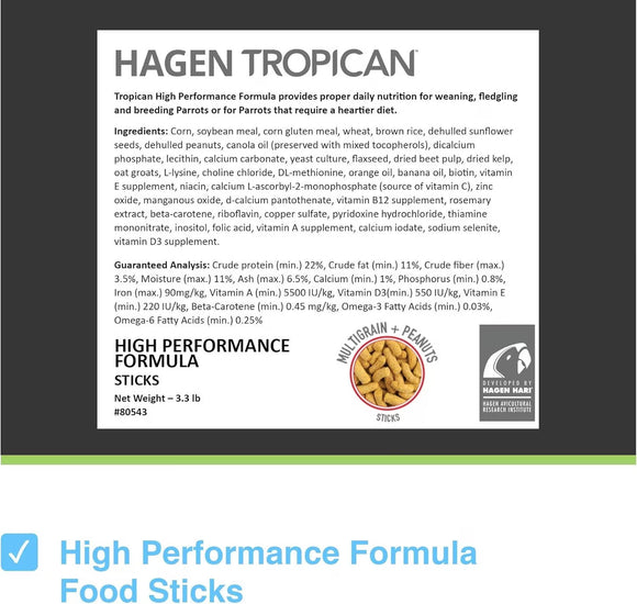 Hari Tropican High Performance Parrot Sticks 3.3-lb - Bird Food 5