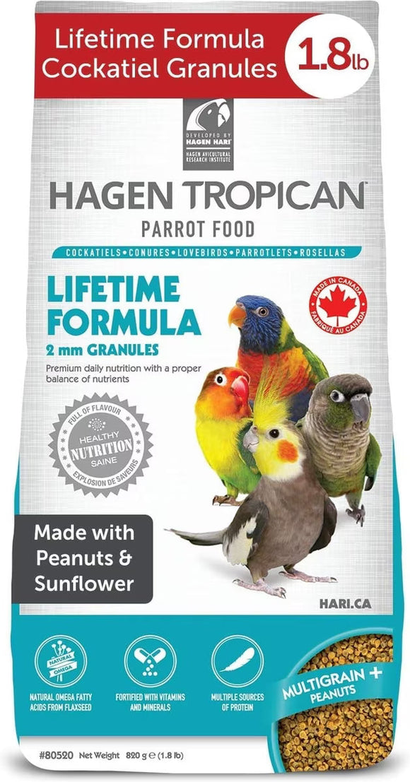 Hari Tropican Lifetime Formula Cockatiel Granules 1.8-lb - Bird Food 6