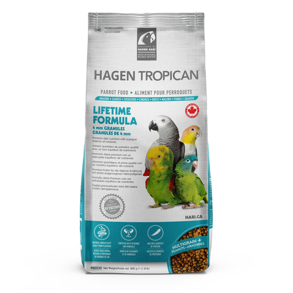 Hari Tropican Lifetime Formula Granules for Parrots - 1.8-lb - Bird Food 1