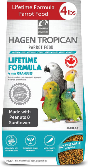 Hari Tropican Lifetime Formula Granules for Parrots - 4-lb - Bird Food 2
