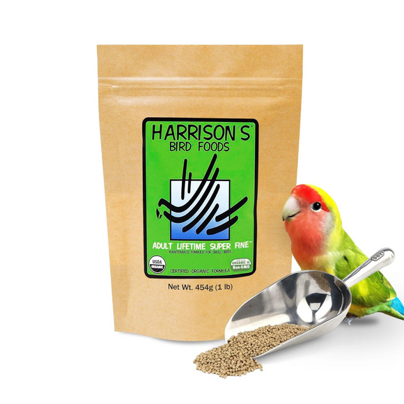 Harrison’s Bird Foods Adult Lifetime Super Fine Organic Pellet Food for Small Birds 1-lb - Bird Food 6
