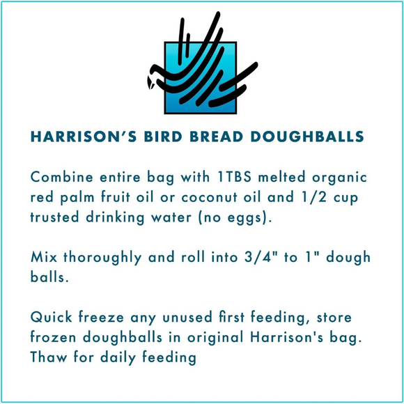 Harrison’s Bird Foods Bird Bread Mix Omega Organic Powder Bird Food 1-lb - Bird Food 7