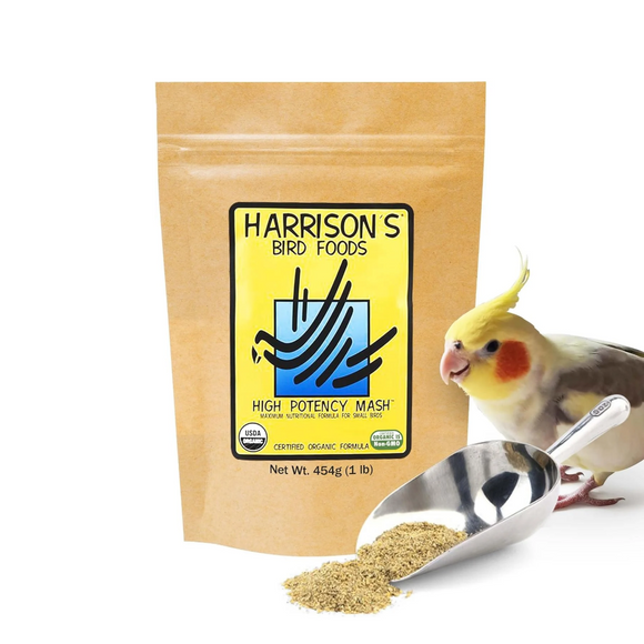 Harrison’s Bird Foods High Potency Mash Organic Powder Bird Food 1-lb - Bird Food 8