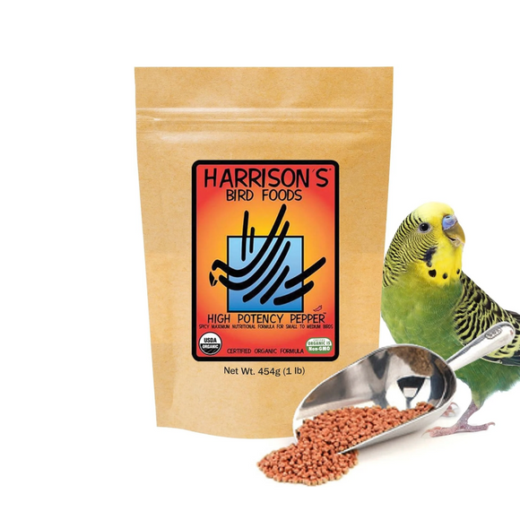 Harrison’s Bird Foods High Potency Pepper Organic Pellet Food for Small to Medium Birds 1-lb - Bird Food 6