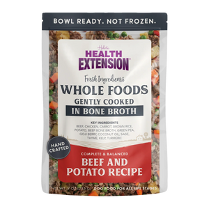 Health Extension Gently Cooked in Broth Beef & Potato Recipe Pouches for Dogs, 9-oz pouch