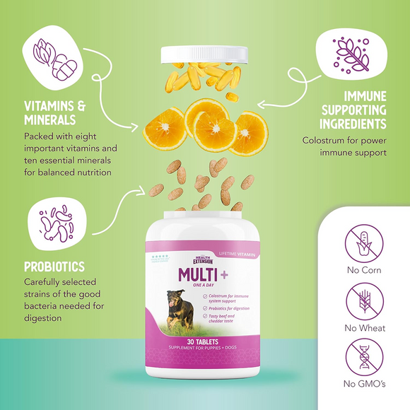 Health Extension Lifetime Vitamins For Dogs - Dog Multi-Vitamins 8