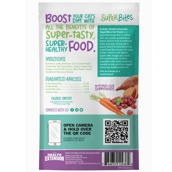 Health Extension SuperBites Freeze-Dried Raw Beef Recipe Cat Treats 0.75-oz - Cat Treats 4