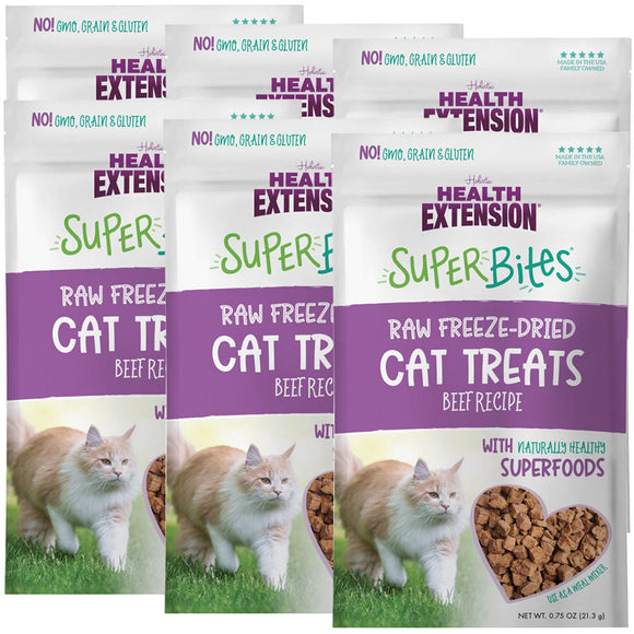 Health Extension SuperBites Freeze-Dried Raw Beef Recipe Cat Treats 0.75-oz - 6-pack - Cat Treats 3