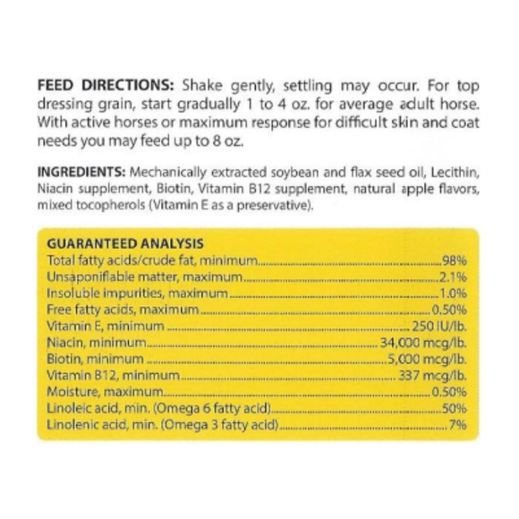 Healthy Coat Apple Flavored Top Coat Multi-Benefit Supplement for Horses - Horse Vitamins & Supplements 5