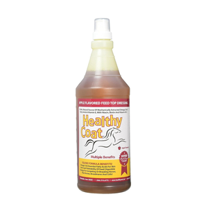 Healthy Coat Apple Flavored Top Coat Multi-Benefit Supplement for Horses - 32 oz - Horse Vitamins & Supplements 1