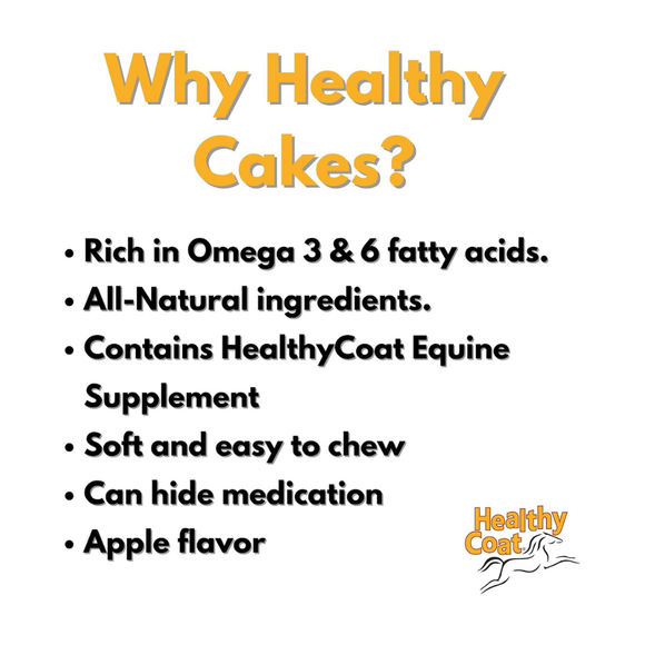 Healthy Coat HealthyCakes Apple & Molasses Horse Treats (2 lb) - Horse Treats 3