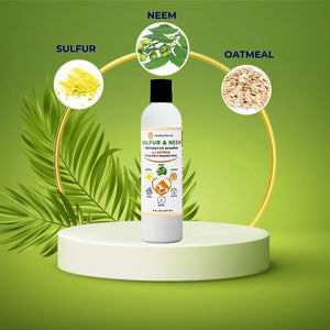 Healthy Paw Life Sulfur & Neem Restorative Shampoo with Oatmeal for Dogs Cats & Companion Animals 8-oz - Pet Grooming