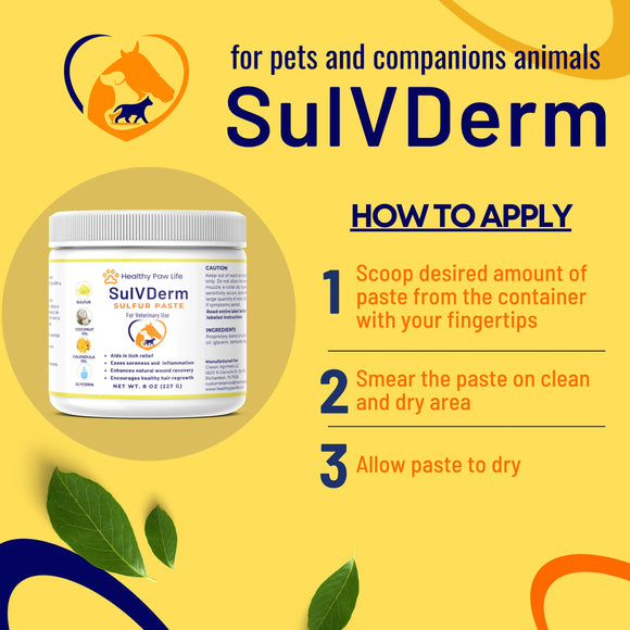 Healthy Paw Life SulVDerm Sulfur Paste for Dogs Cats & Companion Animals 8-oz - Pet Grooming Supplies 4
