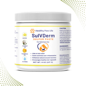 Healthy Paw Life SulVDerm Sulfur Paste for Dogs Cats & Companion Animals 8-oz - Pet Grooming Supplies 1