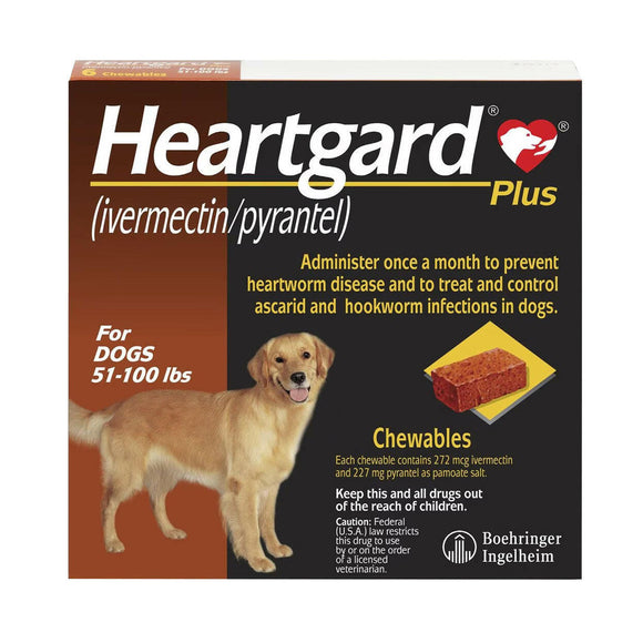 Heartgard Plus Heartworm Prevention Chews for Large Dogs 51-100 lbs