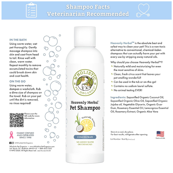 Heavenly Herbal Pet Shampoo - Dog & Cat Shampoo 9