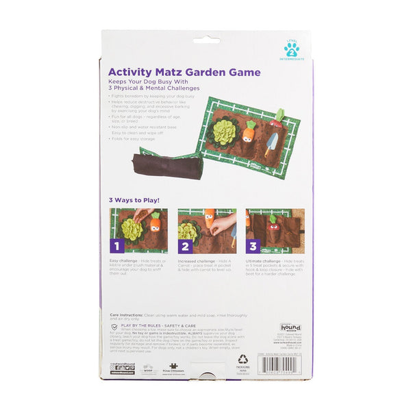 Outward Hound Activity Matz Garden Game Plush Dog Puzzle Mat