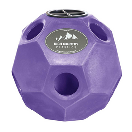 High Country Plastics Horse Feeder Ball - Purple - Livestock Feeders 4