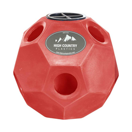 High Country Plastics Horse Feeder Ball - Red - Livestock Feeders 2
