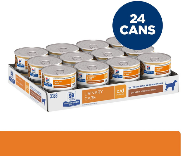 Hill’s Prescription Diet c/d Multicare Urinary Care Chicken & Vegetable Stew Canned Dog Food - 5.5-oz cans; case of 24