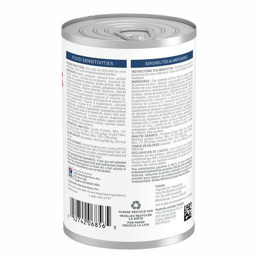 Hill's Prescription Diet d/d Venison & Potato Wet Dog Food for Allergies