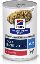 Hill’s Prescription Diet d/d Food Sensitivities Salmon Formula Canned Dog Food (13 oz x 12 cans) - Prescription Dog