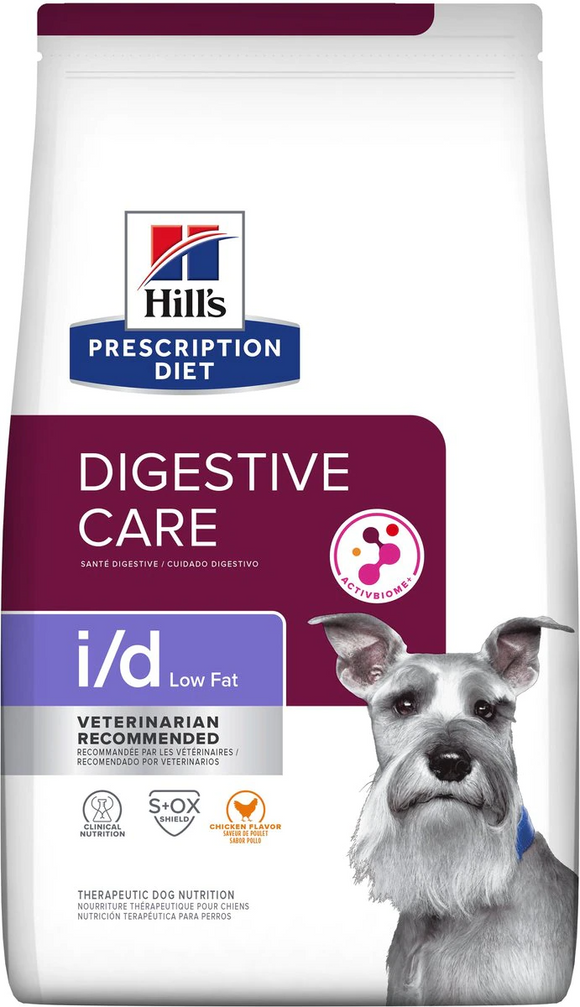 Hill’s Prescription Diet i/d Low Fat Digestive Care Chicken Flavor Dry Dog Food - 8.5 lb bag - Prescription Dog Food 1