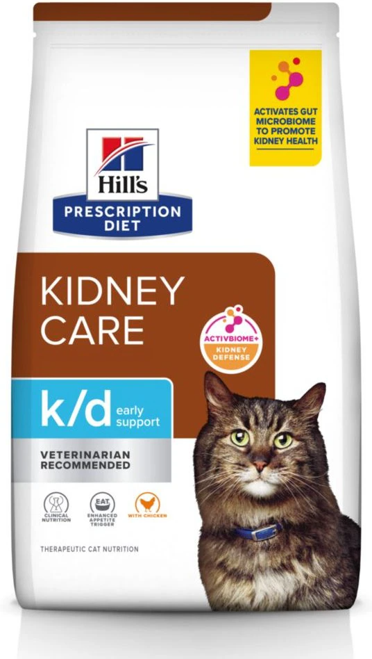 Hill’s Prescription Diet k/d Early Support Kidney Care Chicken Flavor Dry Cat Food (4 lb) - Prescription Cat Food 1